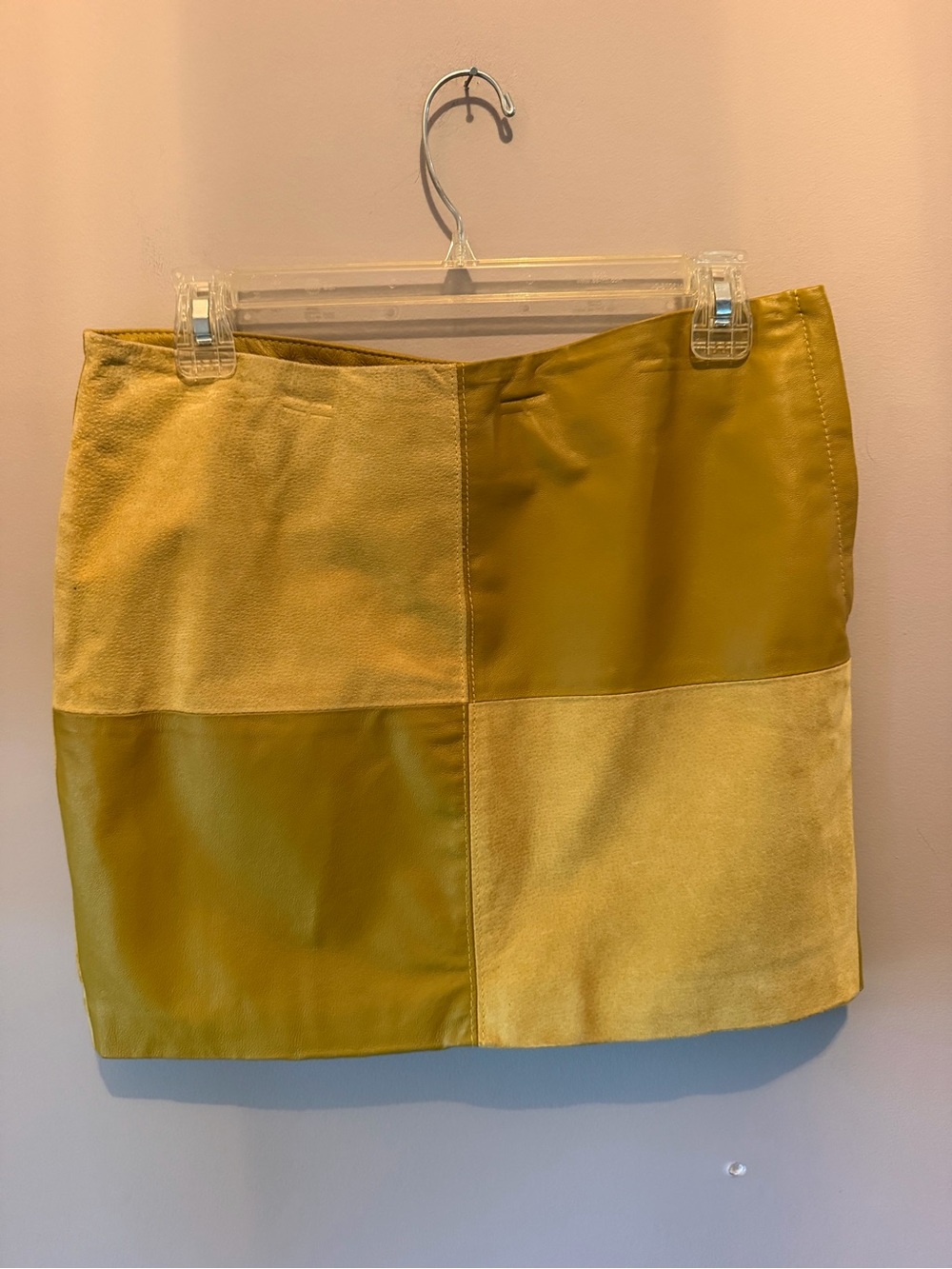 Forever 21 Yellow Patchwork Mini Skirt